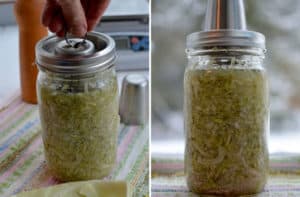 Dilly Delight Sauerkraut Recipe - Kraut Source Cap fermentation lid. | makesauerkraut.com