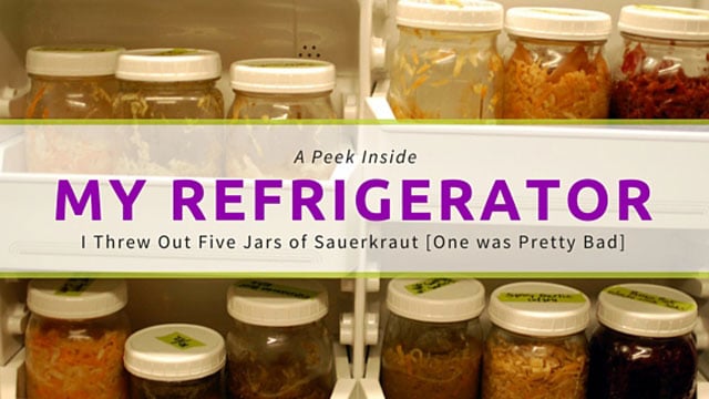 Bad sauerkraut in my refrigerator. | makesauerkraut.com