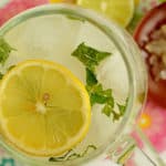 Fermented coconut water with lemon and mint for a refreshing drink. | makesauerkraut.com