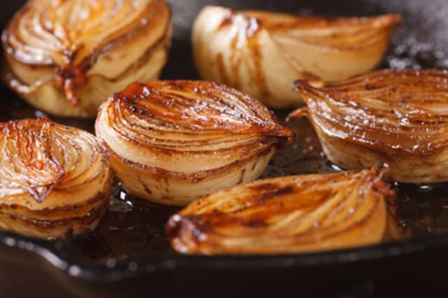 Close-up of caramelized onions. | MakeSauerkraut.com