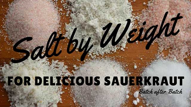 Salt by weight for perfect sauerkraut, every time. | makesauerkraut.com