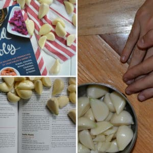 Peeling the garlic cloves. | makesauerkraut.com