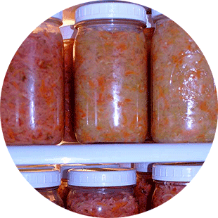 Sauerkraut stored in the fridge. | MakeSauerkraut.com