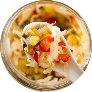 Enjoying some homemade sauerkraut. | MakeSauerkraut.com