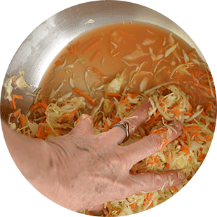 Creating the brine for your sauerkraut. | MakeSauerkraut.com