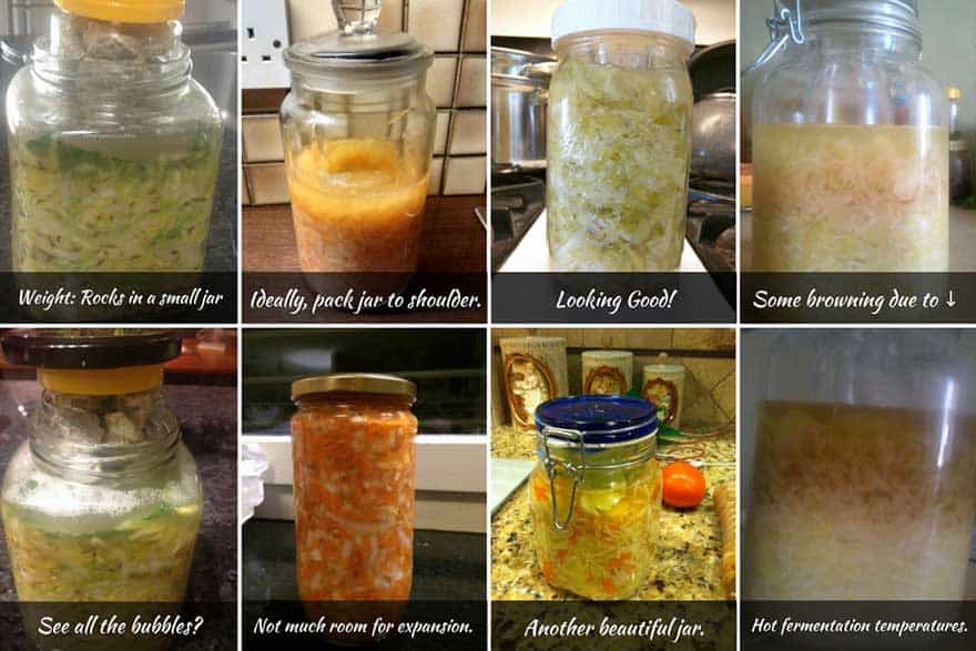 Readers' sauerkraut in action. | makesauerkraut.com