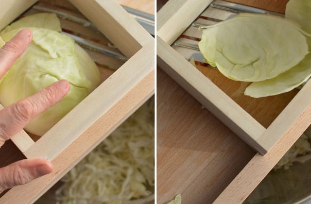 Ways to slice cabbage for sauerkraut - Stone Creek Trading Cabbage Shredder. | makesauerkraut.com