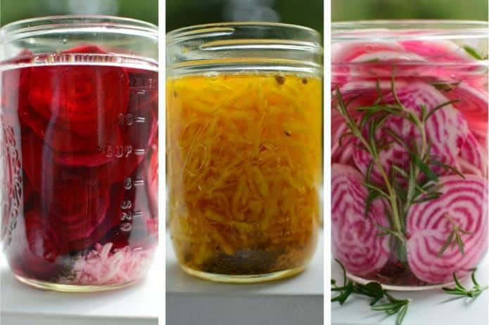 fermented beets in three colors Three jars of fermented beets. | MakeSauerkraut.com