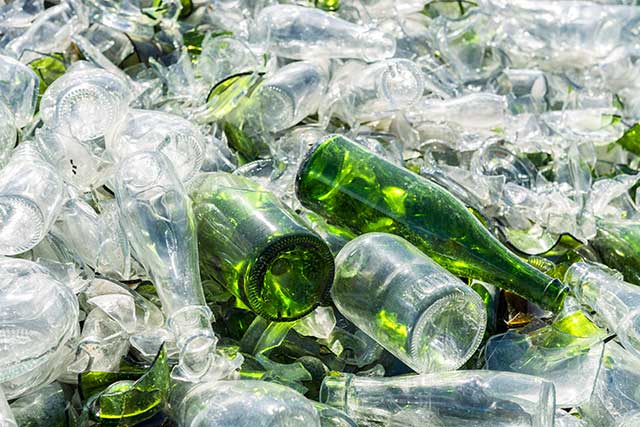 Piles of glass bottles. | MakeSauerkraut.com