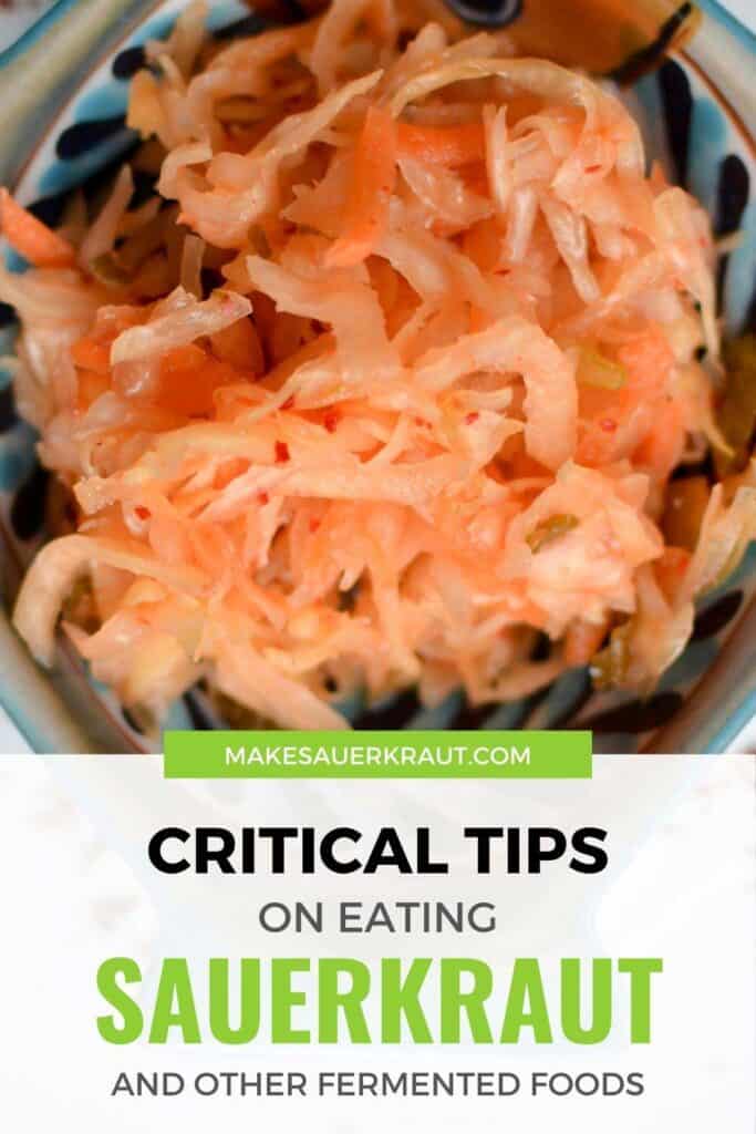 Critical tips on eating sauerkraut and other fermented foods, bowl of sauerkraut