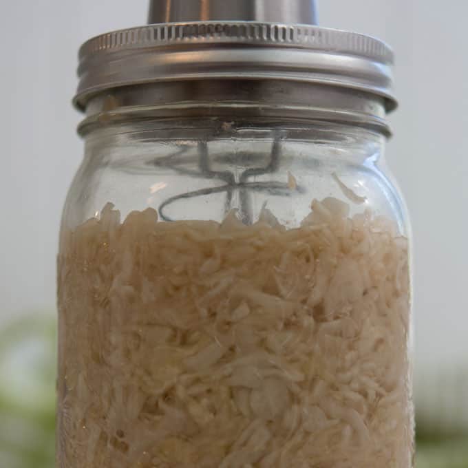 Front view of the Kraut Source lid to keep the fermenting sauerkraut below the brine. | Makesauerkraut.com