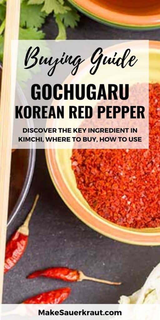 Bowl of Korean red pepper flakes and peppers used to make kimchi. | MakeSauerkraut.com