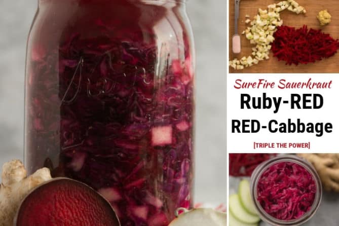Ruby-Red Red-Cabbage Sauerkraut. | makesauerkraut.com