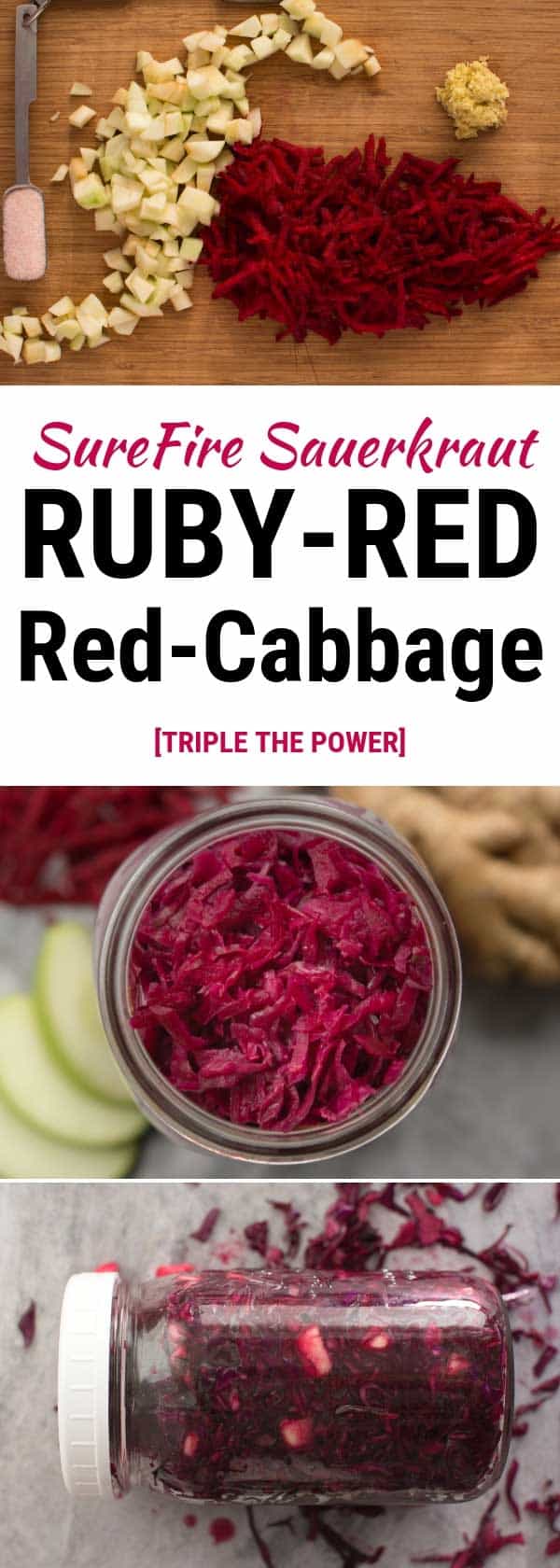 RubyRed RedCabbage Sauerkraut Recipe [Triple the Power] MakeSauerkraut