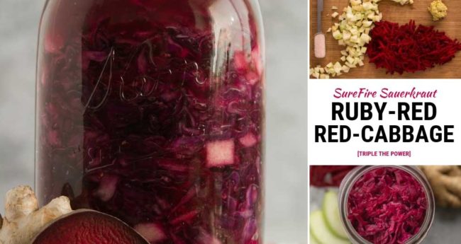 Ruby-Red Red-Cabbage Sauerkraut. | makesauerkraut.com
