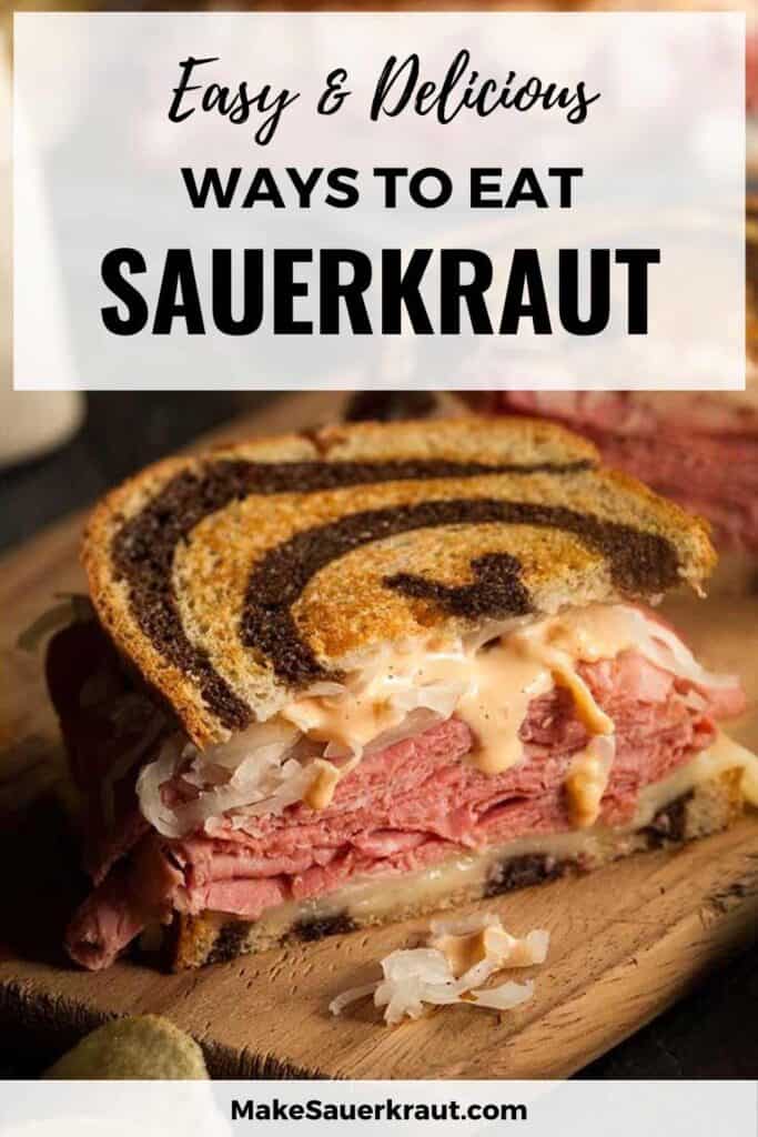 easy and delicious ways to eat sauerkraut, sandwich with a layer of sauerkraut