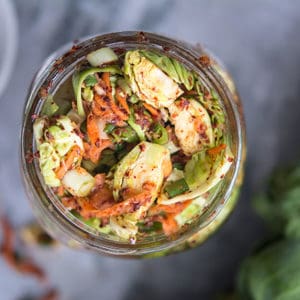 Brussels Sprout Kimchi recipe from WECK Small-Batch Preserrving. | makesauerkraut.com