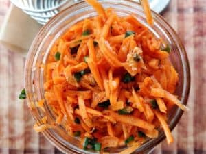 Carrot Kimchi [Tanggun] ready for fermentation. | MakeSauerkraut.com