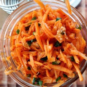 Carrot Kimchi [Tanggun] ready for fermentation. | MakeSauerkraut.com