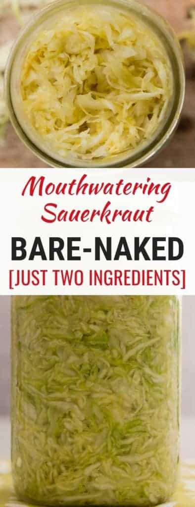 Plain Bare-Naked Sauerkraut ready to ferment. | MakeSauerkraut.com