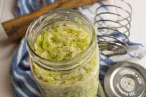 Packing salty cabbage into jar. | MakeSauerkraut.com