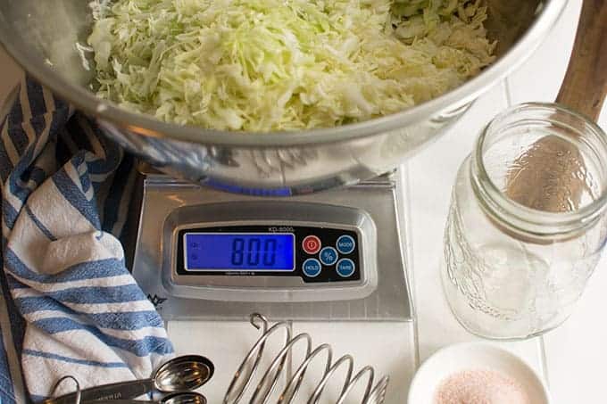 Salt by weight. | MakeSauerkraut.com