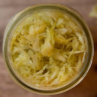 Plain Bare-Naked Sauerkraut ready to ferment. | MakeSauerkraut.com