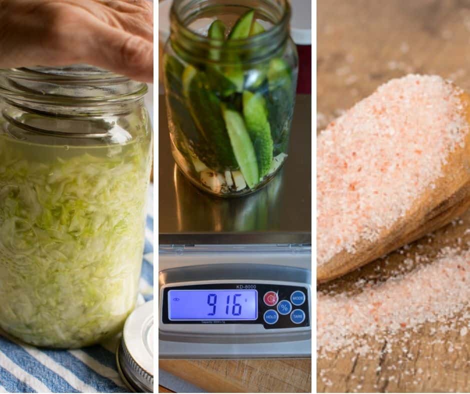 Weight, scale and salt for fermentation tools