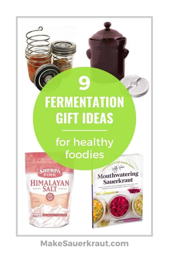 Fermentation Gift Guide: Fermentation weight, crock, Himalayan salt, Mouthwatering Sauerkraut book