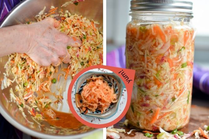 Sauerkraut transformation from cabbage to kimchi. | MakeSauerkraut.com