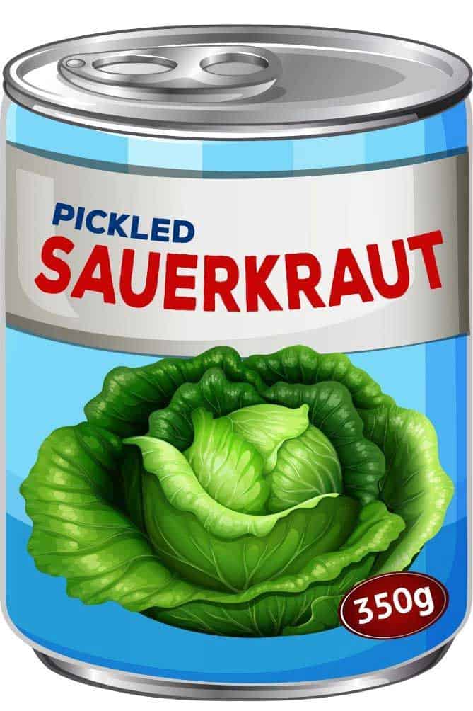 Can of pasteurized sauerkraut. | MakeSauerkraut.com