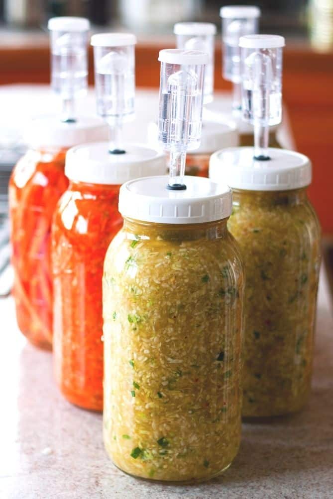 A batch of sauerkraut in jars | MakeSauerkraut.com
