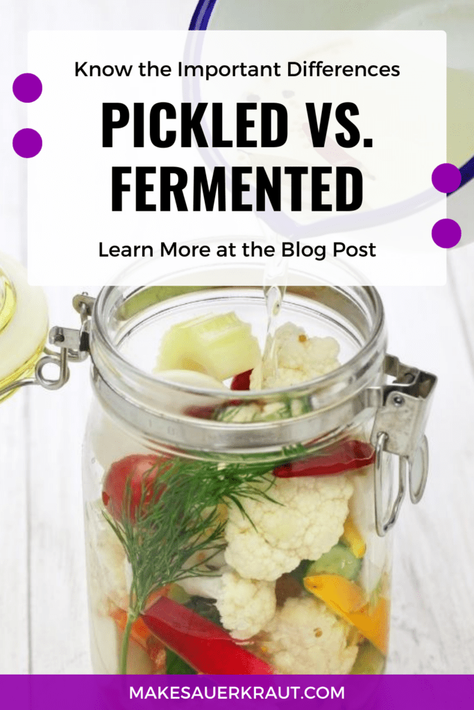 Image of a jar of pickled cauliflower. | MakeSauerkraut.com