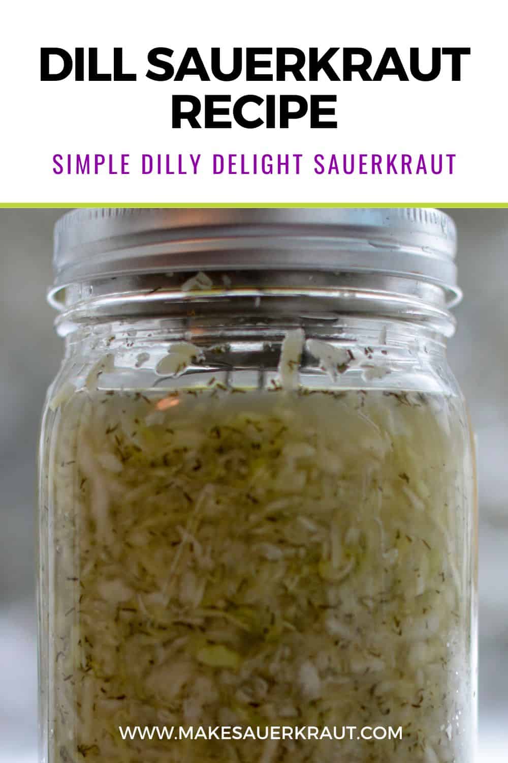 Dill Sauerkraut Recipe {Dilly Delight} MakeSauerkraut