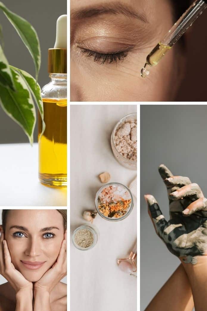 healthy skin Image of women's faces and different beauty products. | makesauerkraut.com