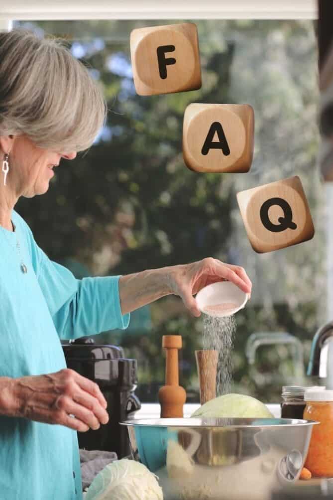 Image of Holly making sauerkraut. | makesauerkraut.com