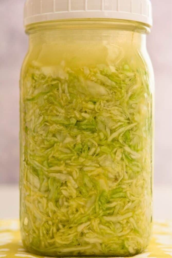 Sauerkraut in a jar. | makesauerkraut.com